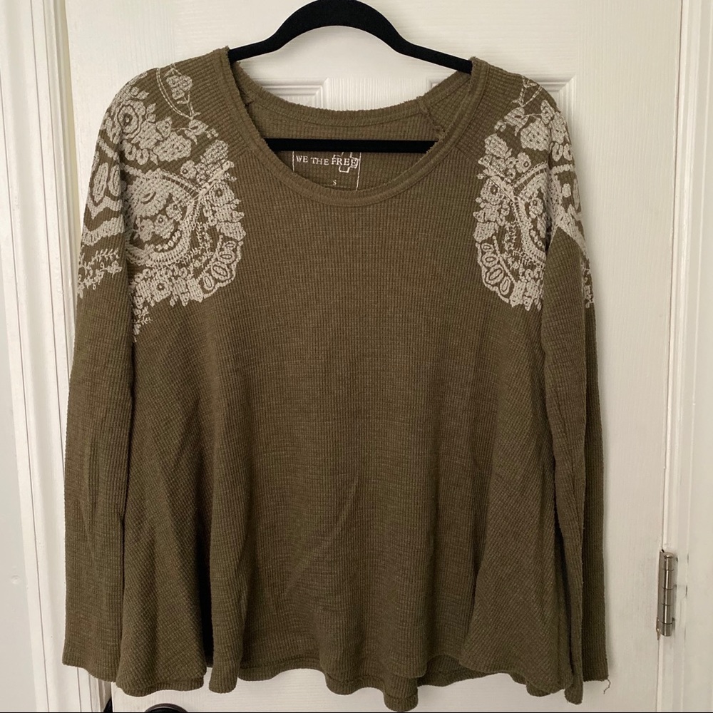 We the Free Rockabilly Trapeze Waffle Knit Thermal